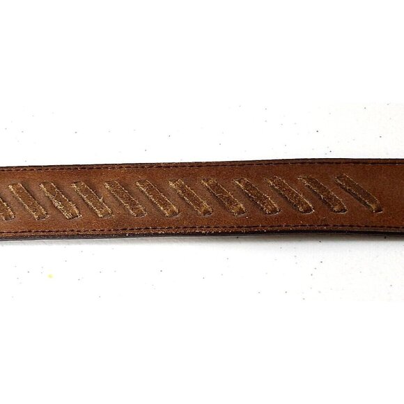 Rugged Leather 7106 Brown Belt Hashtag Stitching Design Men's Size 40 - Picture 9 of 12